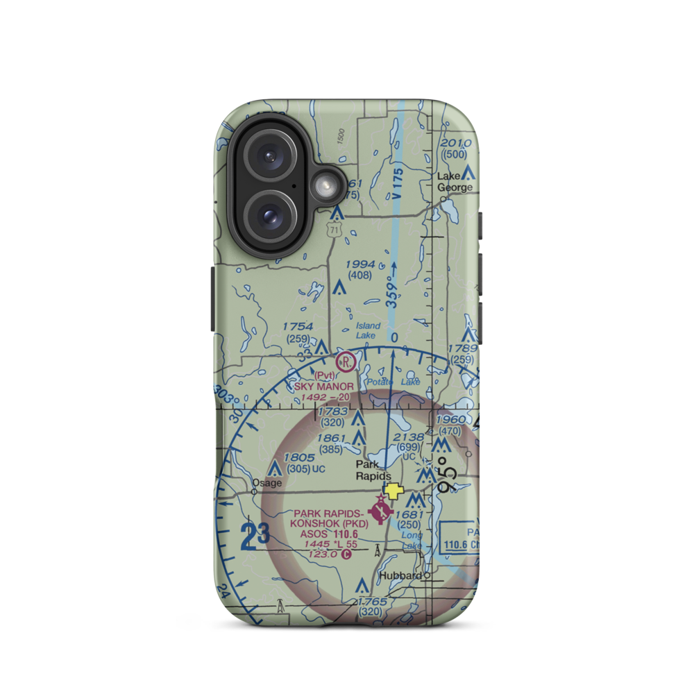 Sky Manor Aero Estates Airport (MN86) VFR Sectional  Tough iPhone Case iPhone 16 model shown