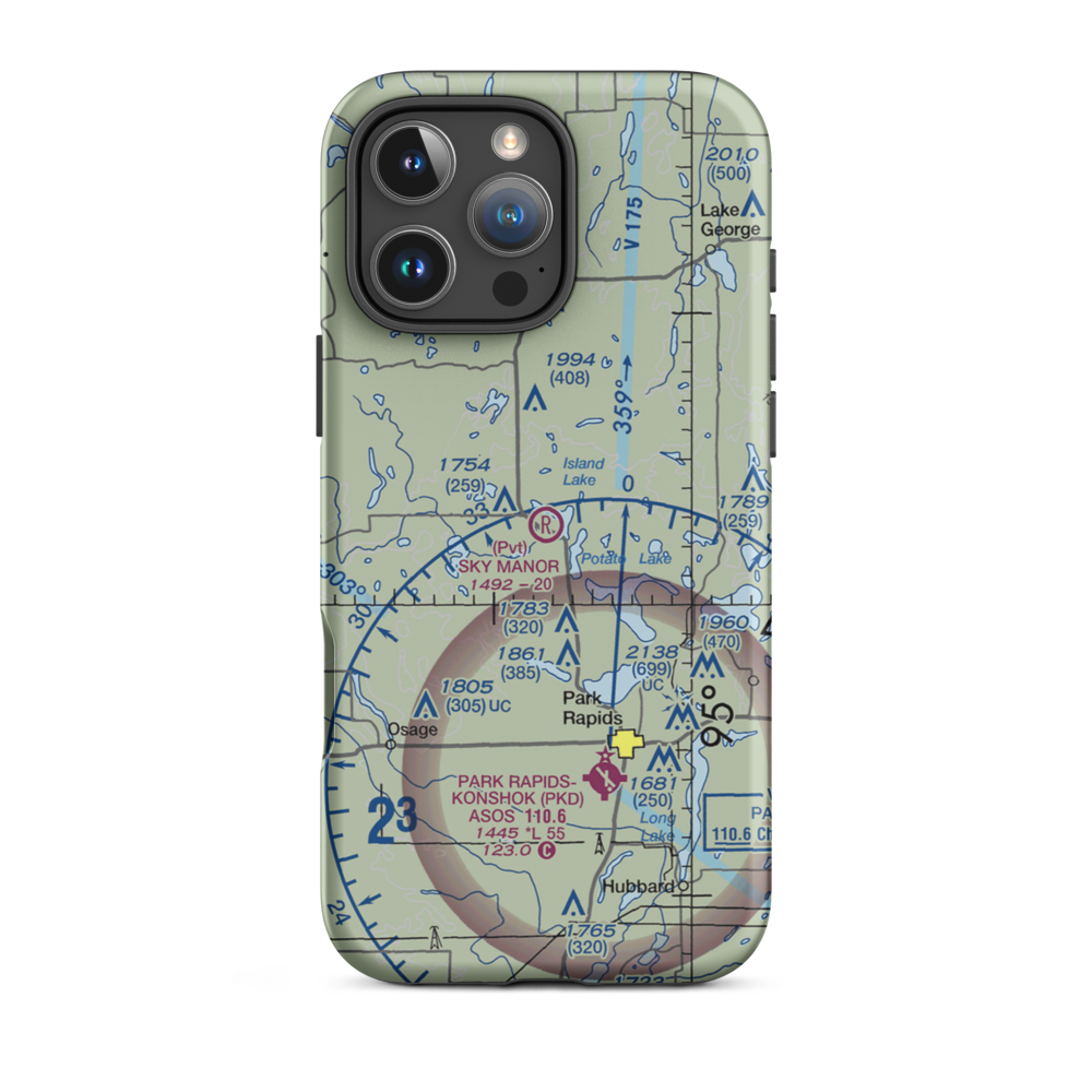 Sky Manor Aero Estates Airport (MN86) VFR Sectional  Tough iPhone Case iPhone 16 Pro Max model shown