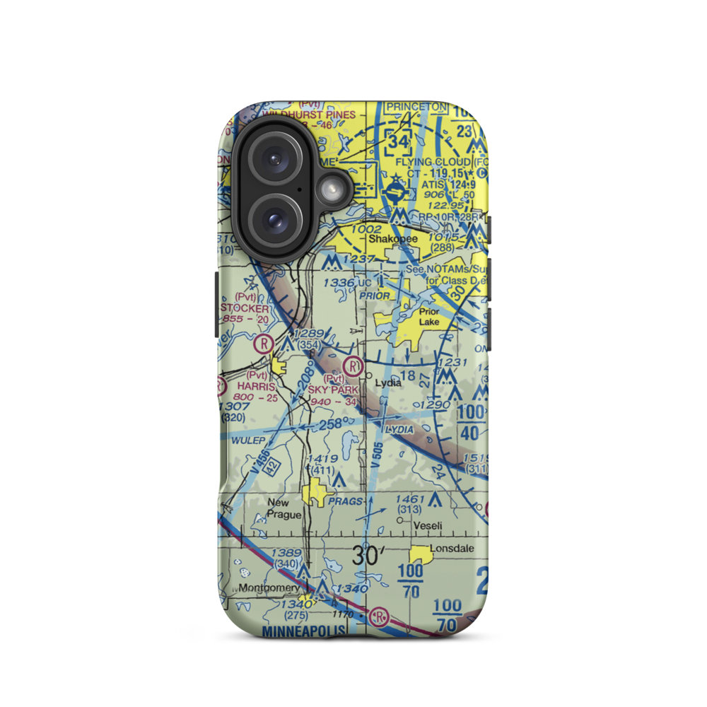 Sky Park Airport (MN67) VFR Sectional  Tough iPhone Case iPhone 16 model shown