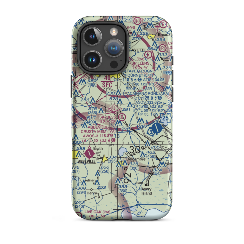 Sky Ranch Airport (33LA) VFR Sectional  Tough iPhone Case iPhone 16 Pro Max model shown