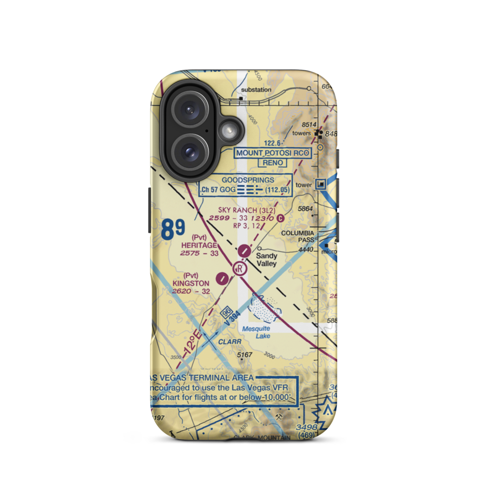 Sky Ranch Airport (3L2) VFR Sectional  Tough iPhone Case iPhone 16 model shown