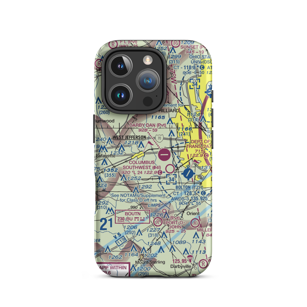 Sky Ranch Airport (49OH) VFR Sectional  Tough iPhone Case iPhone 16 Pro model shown