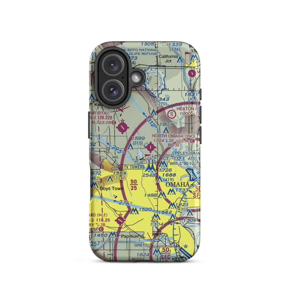 Sky Ranch Airport (NE24) VFR Sectional  Tough iPhone Case iPhone 16 model shown