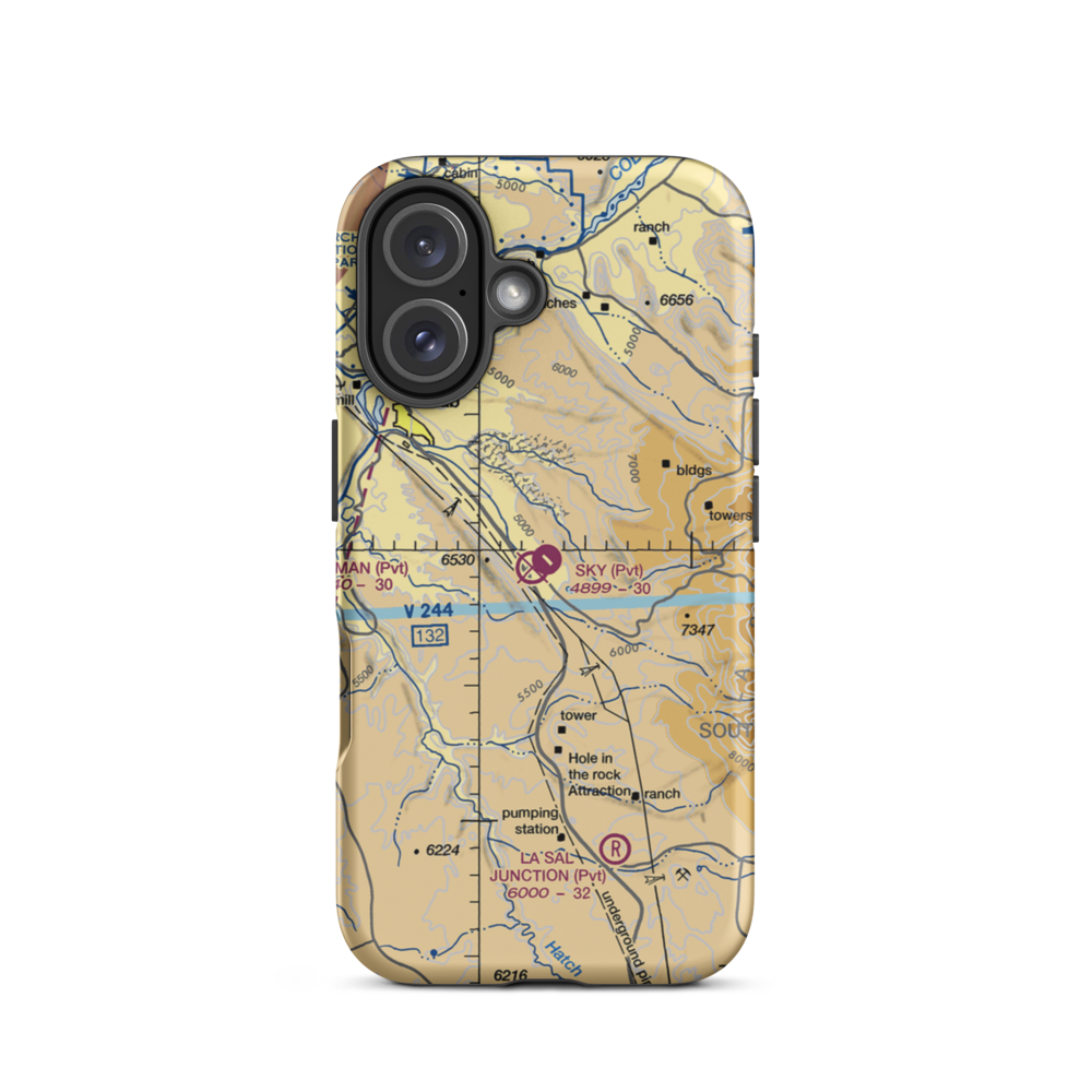 Sky Ranch Airport (UT53) VFR Sectional  Tough iPhone Case iPhone 16 model shown