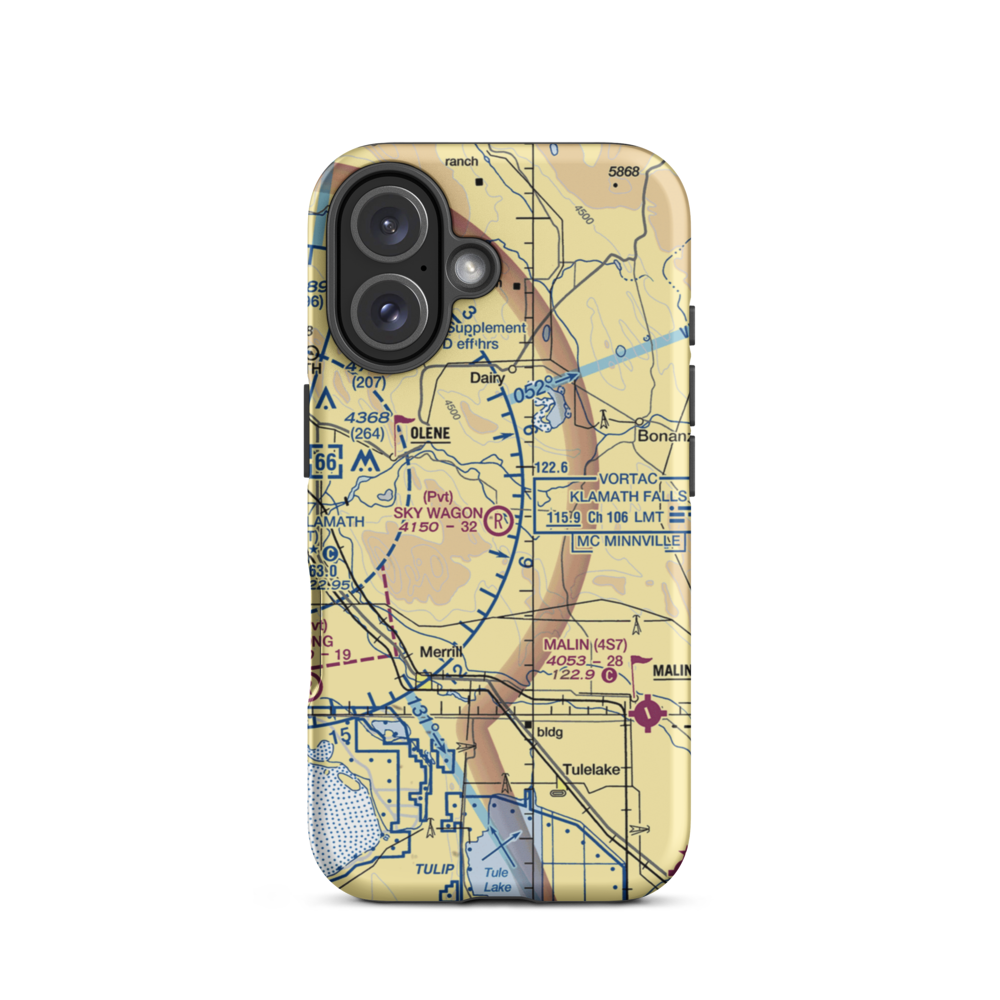 Sky Wagon Ranch Airport (6OG3) VFR Sectional  Tough iPhone Case iPhone 16 model shown