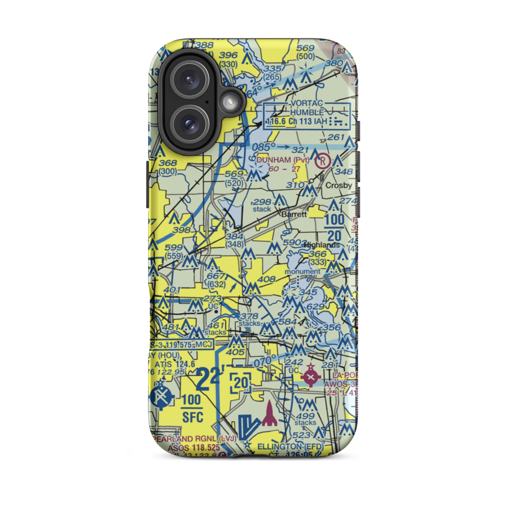 Skyhaven Airport (8TX7) VFR Sectional  Tough iPhone Case iPhone 16 Plus model shown