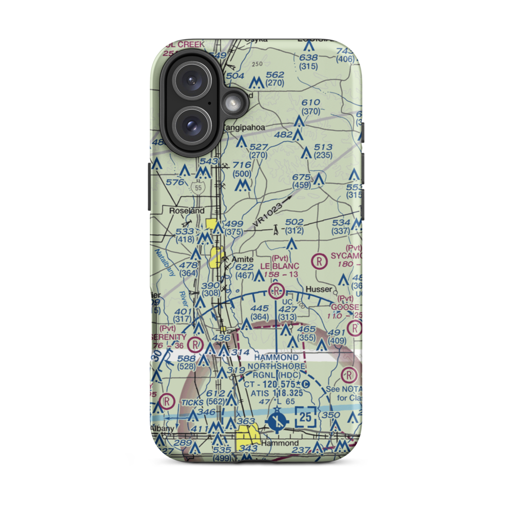Skyline Airpark (9LA9) VFR Sectional  Tough iPhone Case iPhone 16 Plus model shown