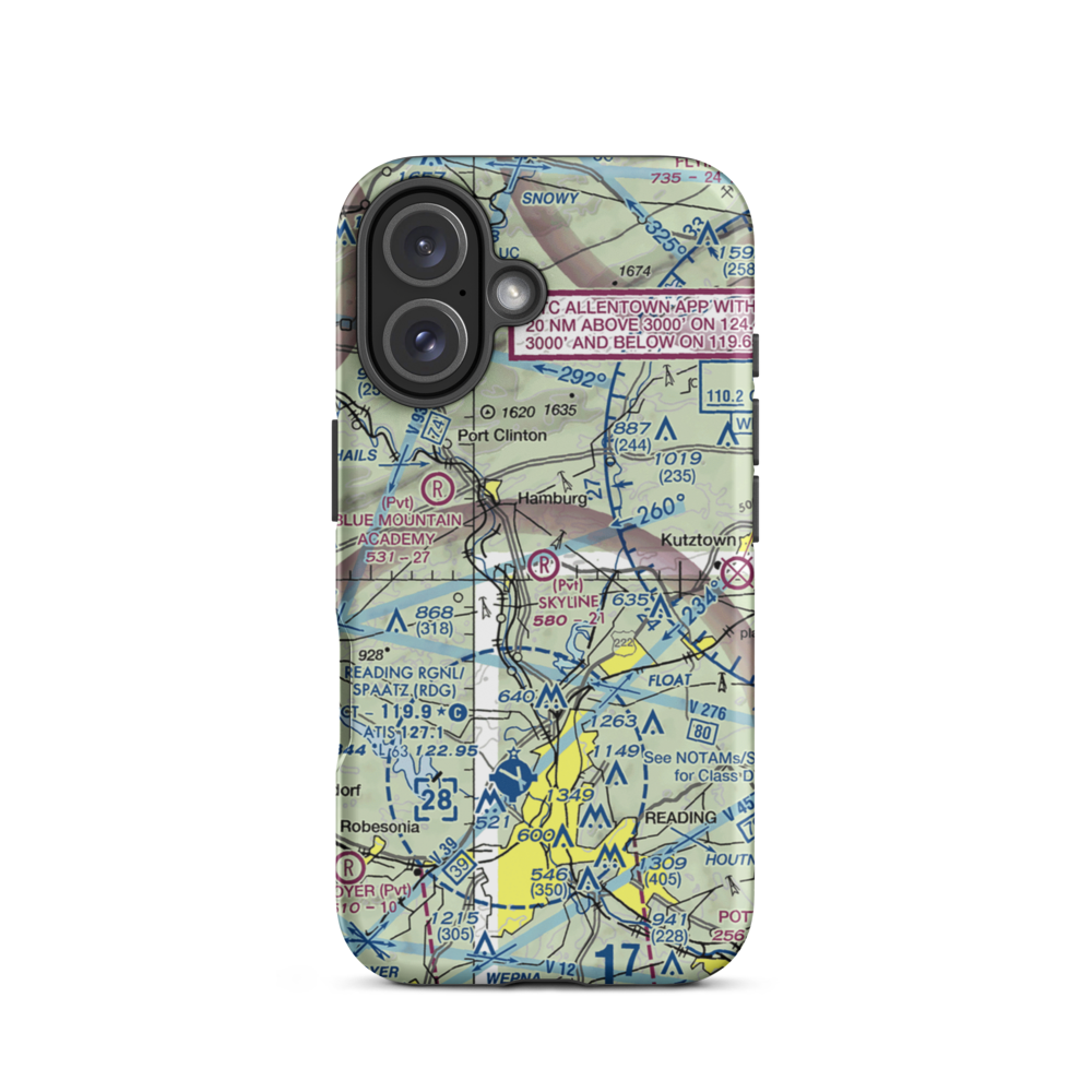 Skyline Airstrip (PN50) VFR Sectional  Tough iPhone Case iPhone 16 model shown