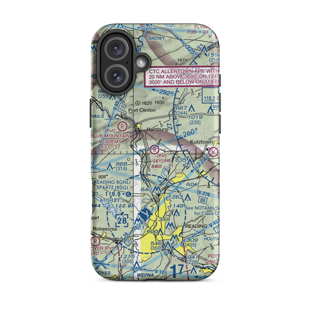 Skyline Airstrip (PN50) VFR Sectional  Tough iPhone Case iPhone 16 Plus model shown