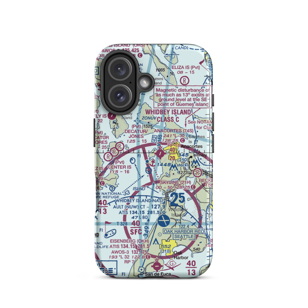 Skyline Seaplane Base (21H) VFR Sectional  Tough iPhone Case iPhone 16 model shown