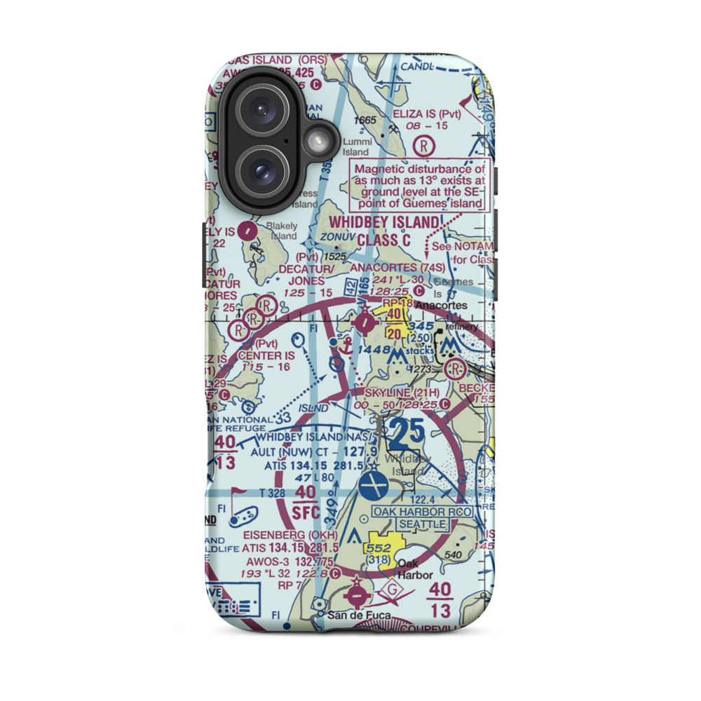 Skyline Seaplane Base (21H) VFR Sectional  Tough iPhone Case iPhone 16 Plus model shown