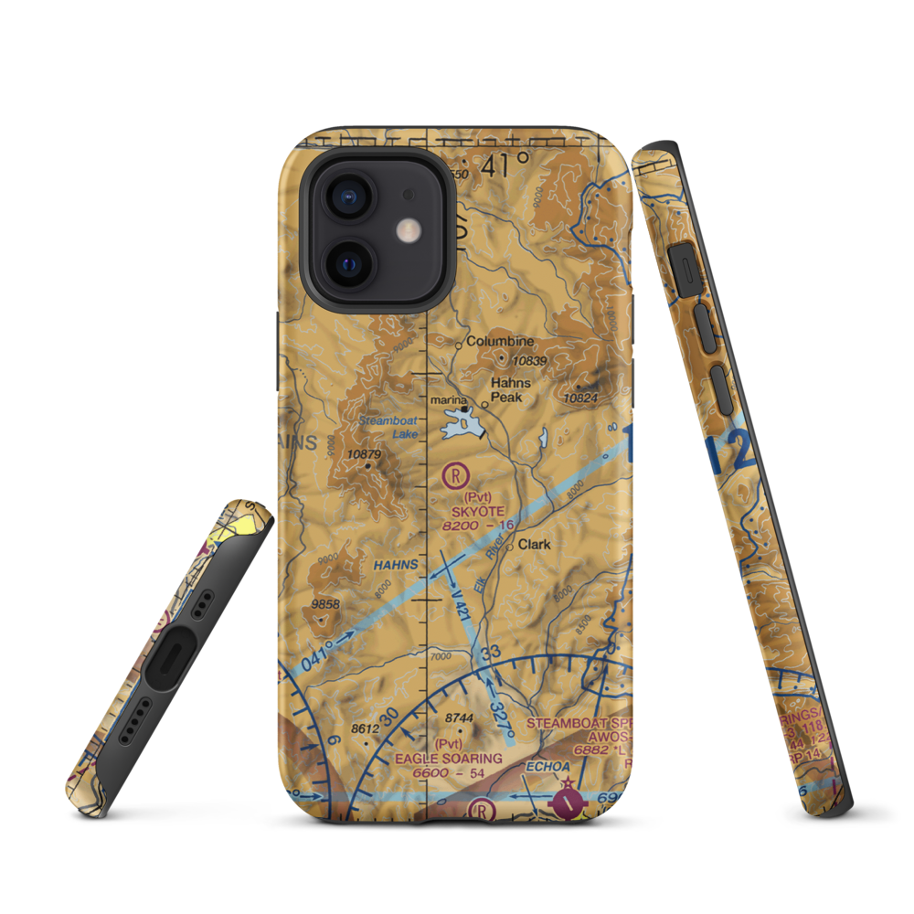 Skyote Airport (CD02) VFR Sectional  Tough iPhone Case iPhone 12 model shown