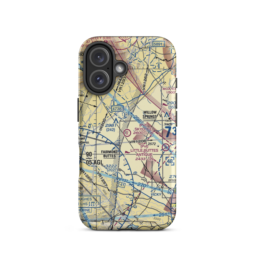 Skyotee Ranch Airport (CL74) VFR Sectional  Tough iPhone Case iPhone 16 model shown