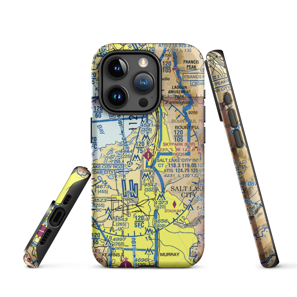 Skypark Airport (BTF) VFR Sectional  Tough iPhone Case iPhone 15 Pro model shown