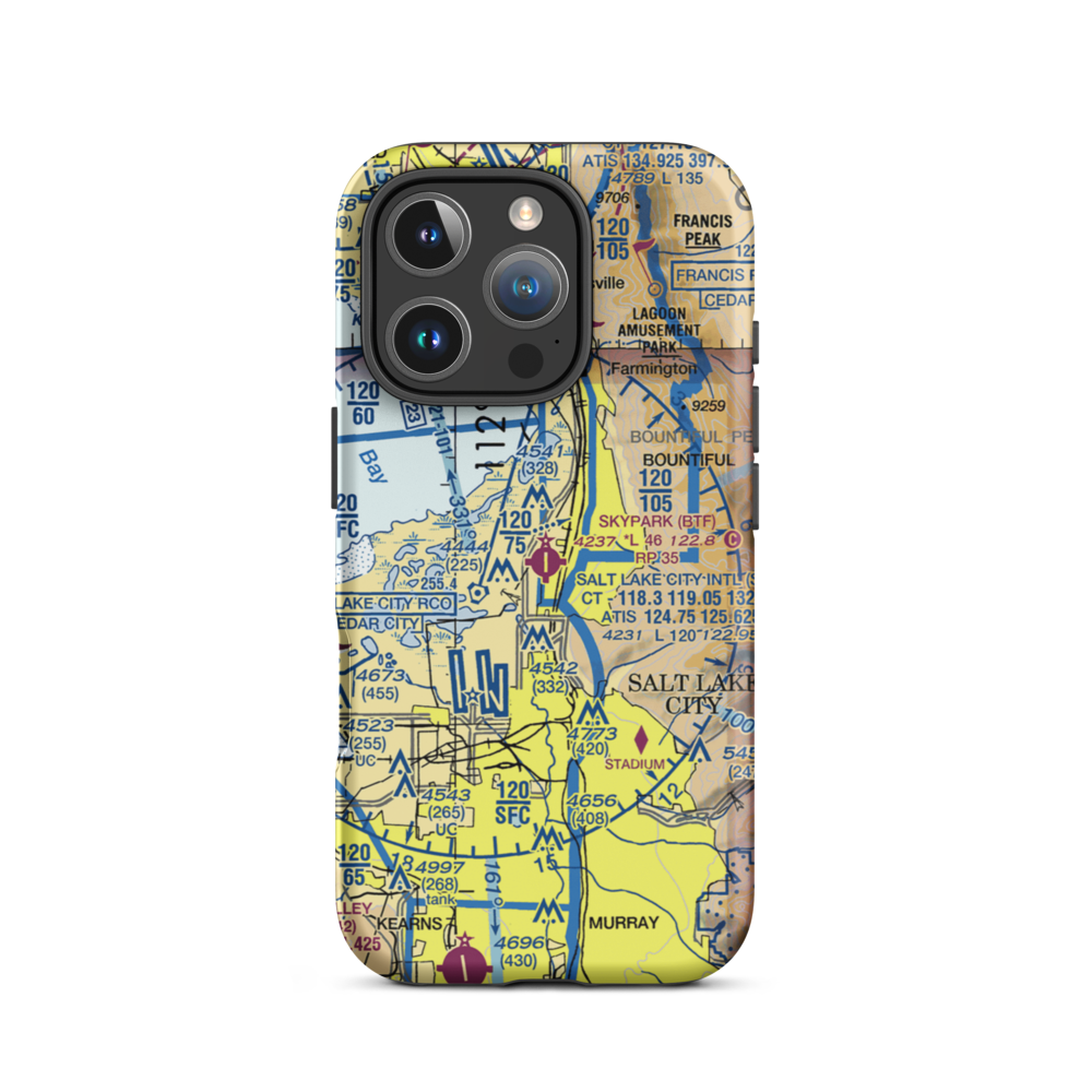 Skypark Airport (BTF) VFR Sectional  Tough iPhone Case iPhone 16 Pro model shown