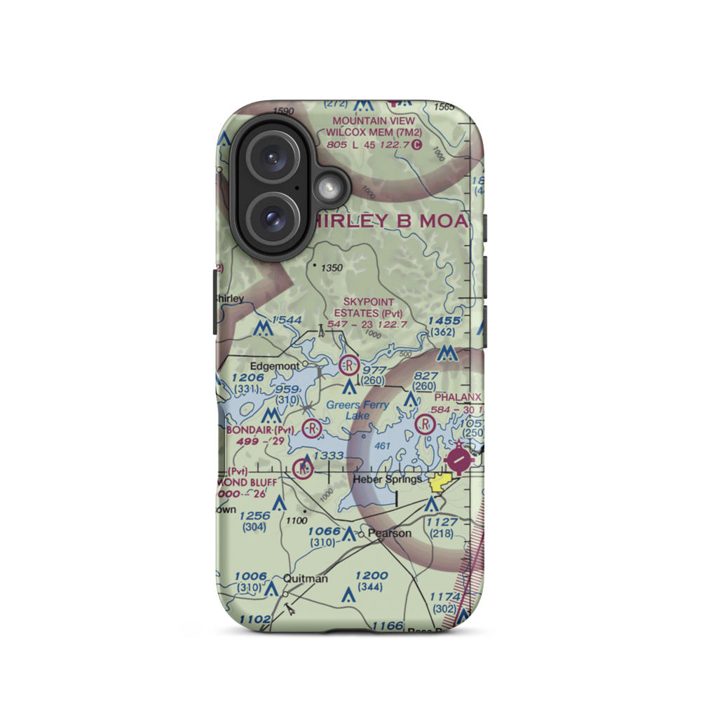 Skypoint Estates Airport (33AR) VFR Sectional  Tough iPhone Case iPhone 16 model shown