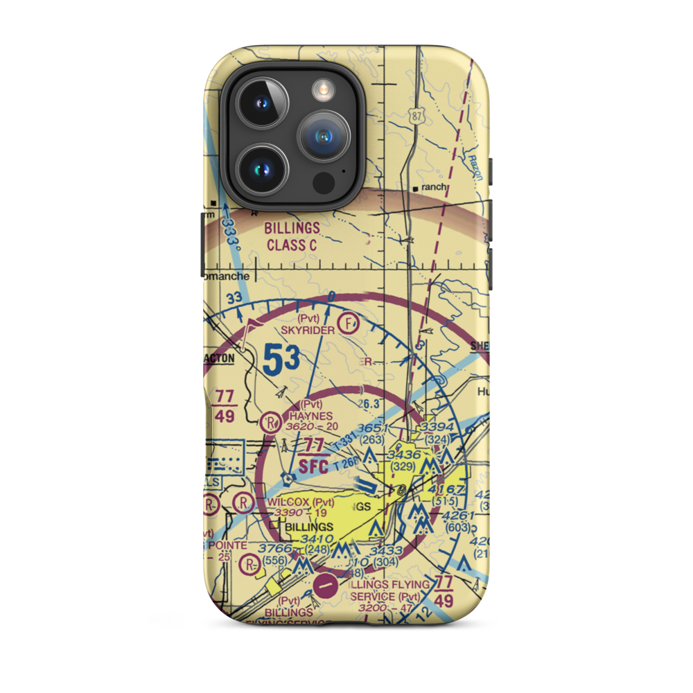 Skyrider Ultralightport (1MT2) VFR Sectional  Tough iPhone Case iPhone 16 Pro Max model shown