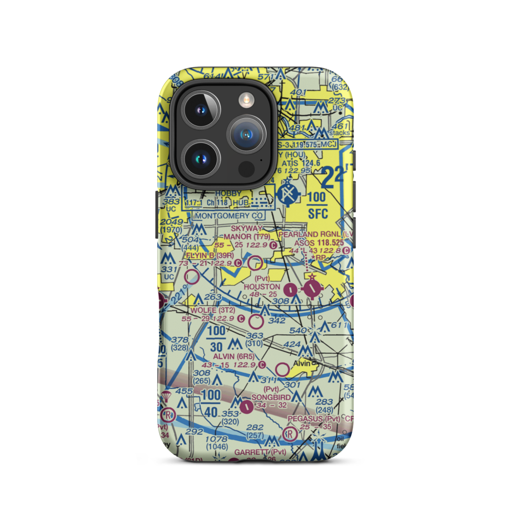 Skyway Manor Airport (T79) VFR Sectional  Tough iPhone Case iPhone 16 Pro model shown