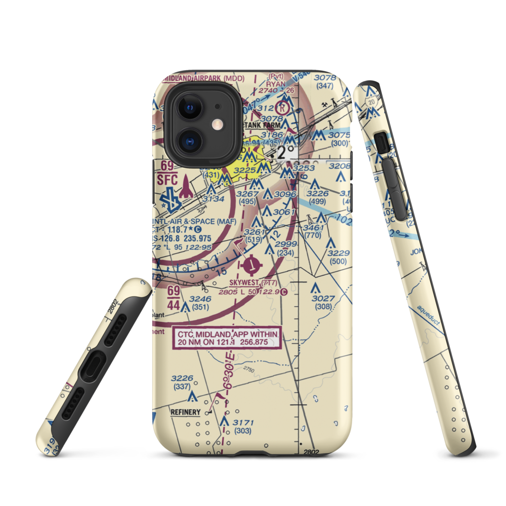 Skywest Inc Airport (7T7) VFR Sectional  Tough iPhone Case iPhone 11 model shown