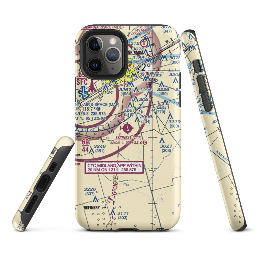 Skywest Inc Airport (7T7) VFR Sectional  Tough iPhone Case iPhone 11 Pro model shown