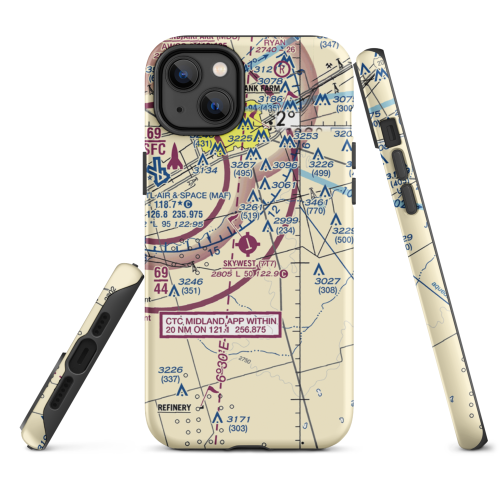 Skywest Inc Airport (7T7) VFR Sectional  Tough iPhone Case iPhone 14 Plus model shown