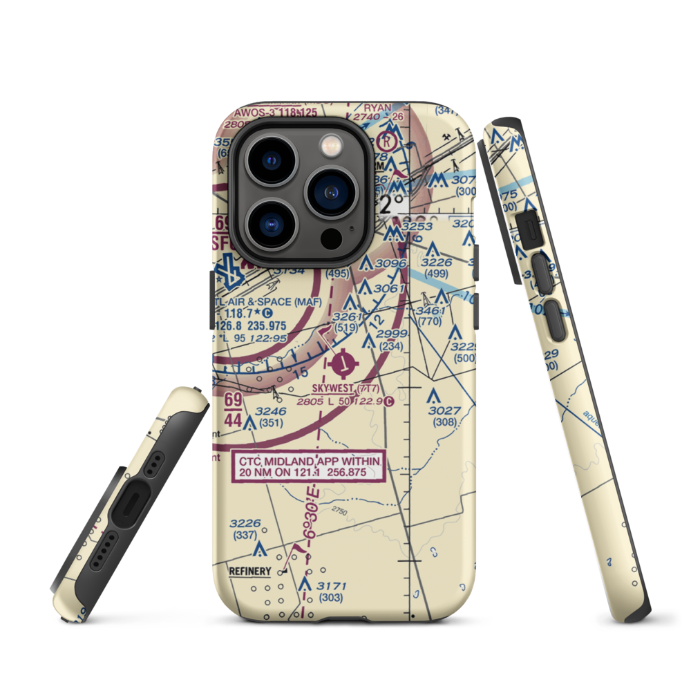 Skywest Inc Airport (7T7) VFR Sectional  Tough iPhone Case iPhone 14 Pro model shown