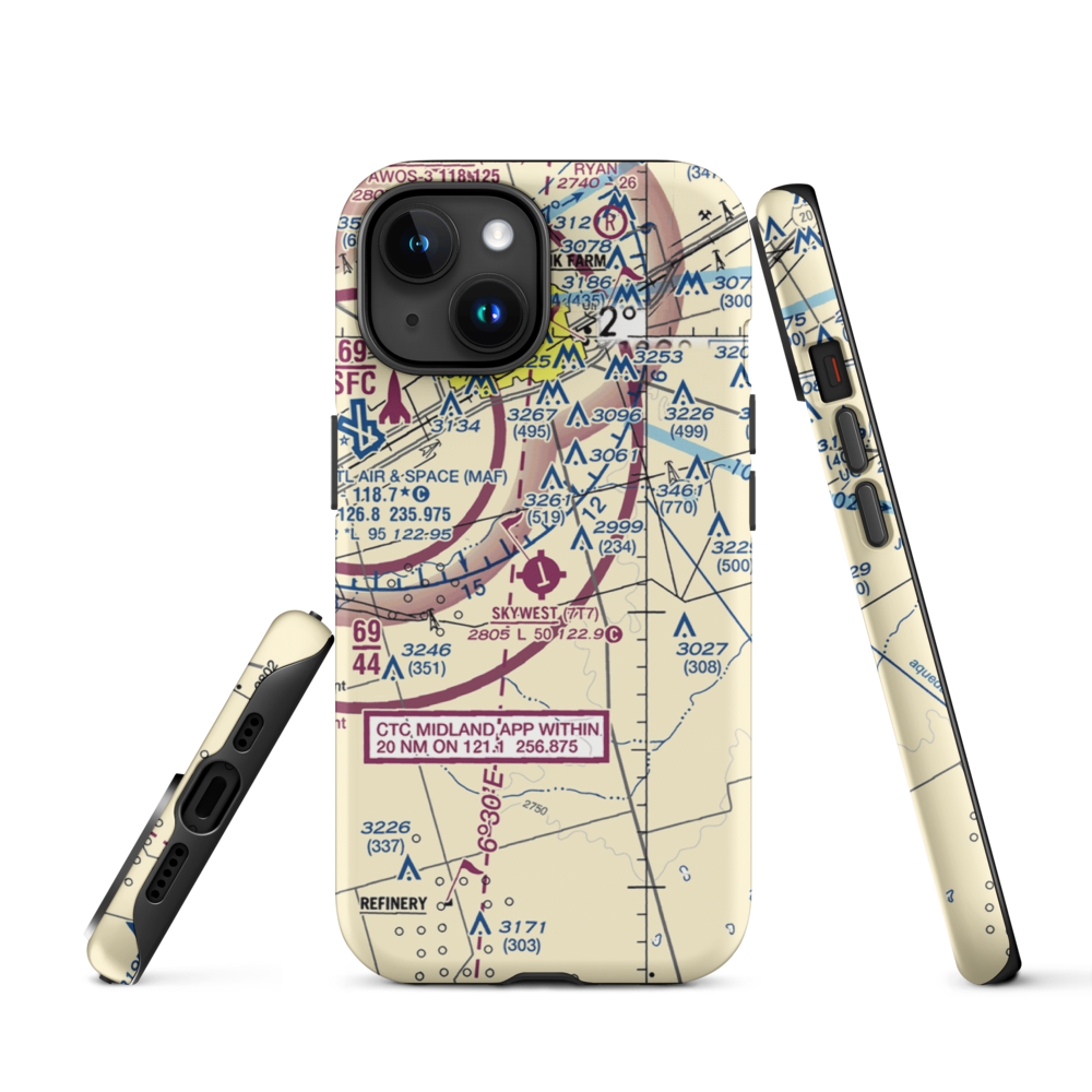 Skywest Inc Airport (7T7) VFR Sectional  Tough iPhone Case iPhone 15 model shown