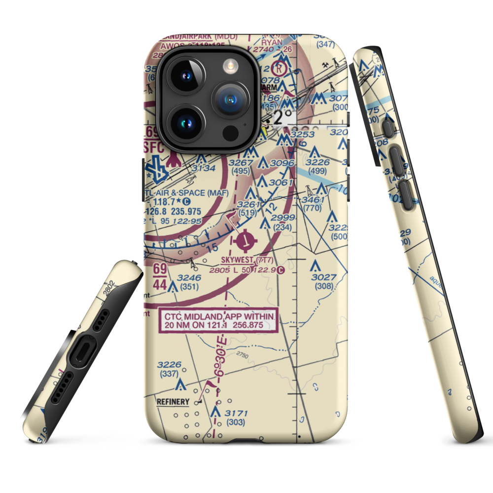 Skywest Inc Airport (7T7) VFR Sectional  Tough iPhone Case iPhone 15 Pro Max model shown