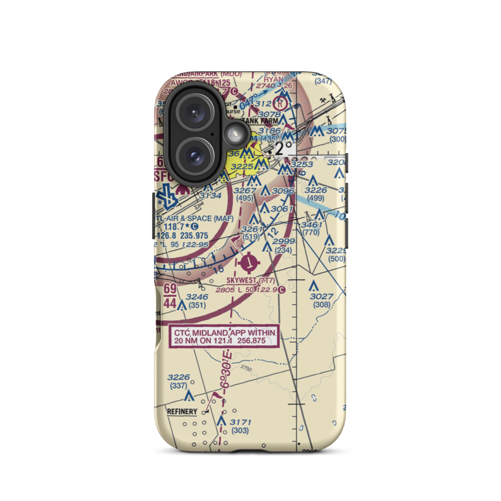 Skywest Inc Airport (7T7) VFR Sectional  Tough iPhone Case iPhone 16 model shown