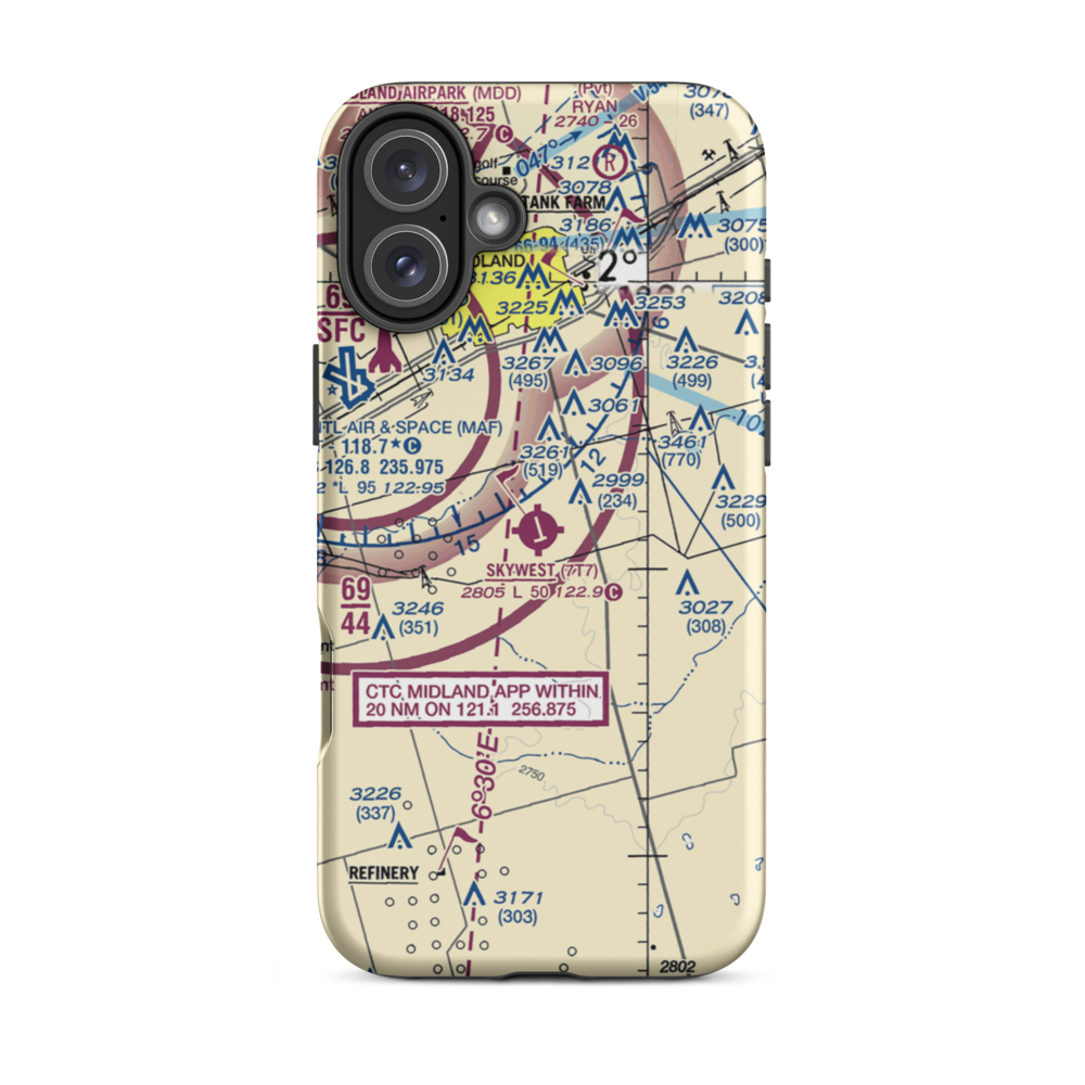 Skywest Inc Airport (7T7) VFR Sectional  Tough iPhone Case iPhone 16 Plus model shown