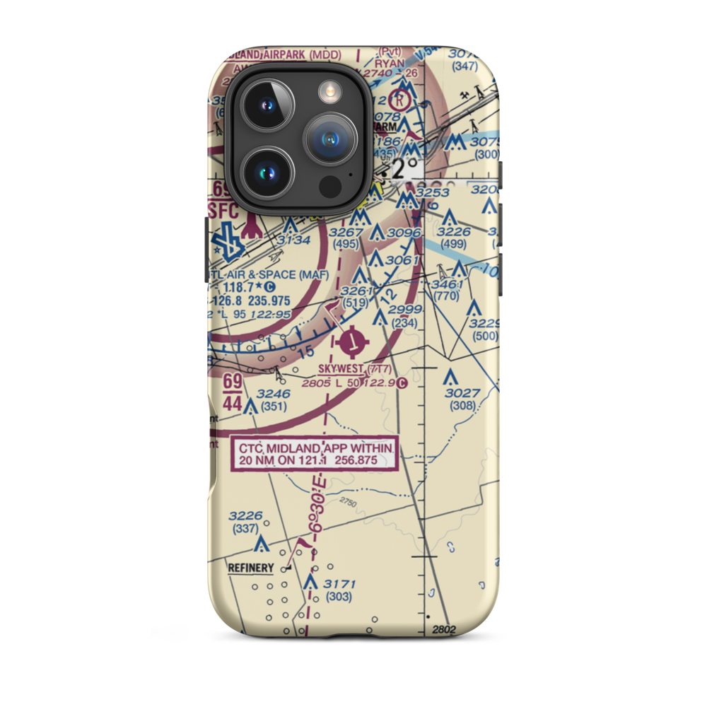 Skywest Inc Airport (7T7) VFR Sectional  Tough iPhone Case iPhone 16 Pro Max model shown