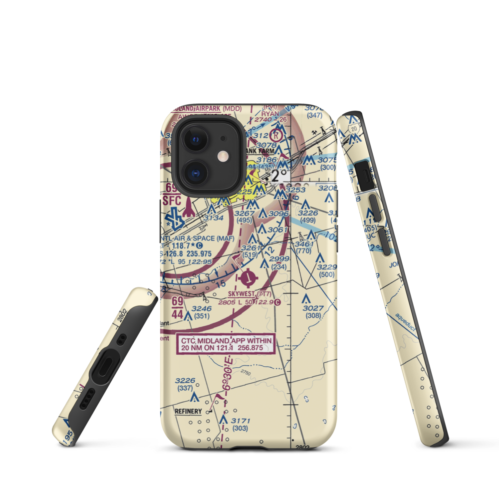 Skywest Inc Airport (7T7) VFR Sectional  Tough iPhone Case iPhone 12 mini model shown