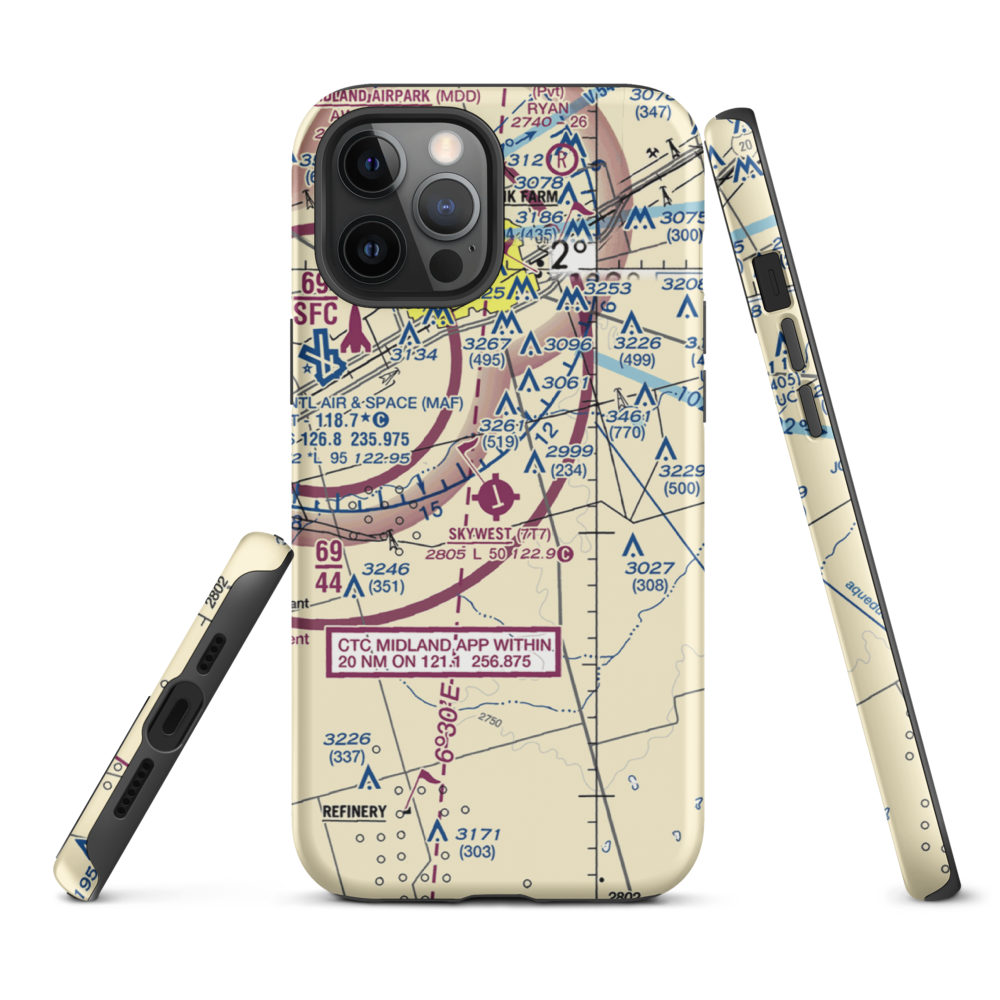Skywest Inc Airport (7T7) VFR Sectional  Tough iPhone Case iPhone 12 Pro Max model shown