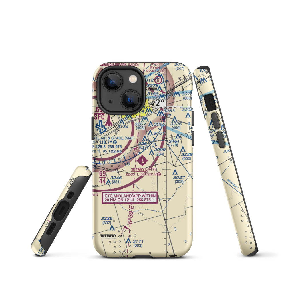 Skywest Inc Airport (7T7) VFR Sectional  Tough iPhone Case iPhone 13 mini model shown