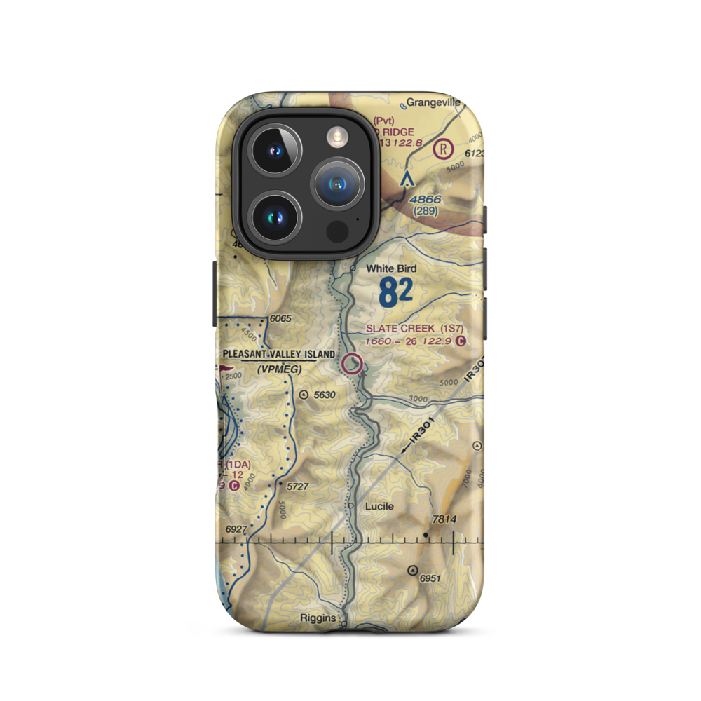 Slate Creek Airport (1S7) VFR Sectional  Tough iPhone Case iPhone 16 Pro model shown