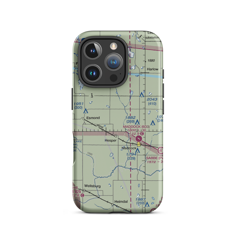 Slater Farm Airport (2NA7) VFR Sectional  Tough iPhone Case iPhone 16 Pro model shown