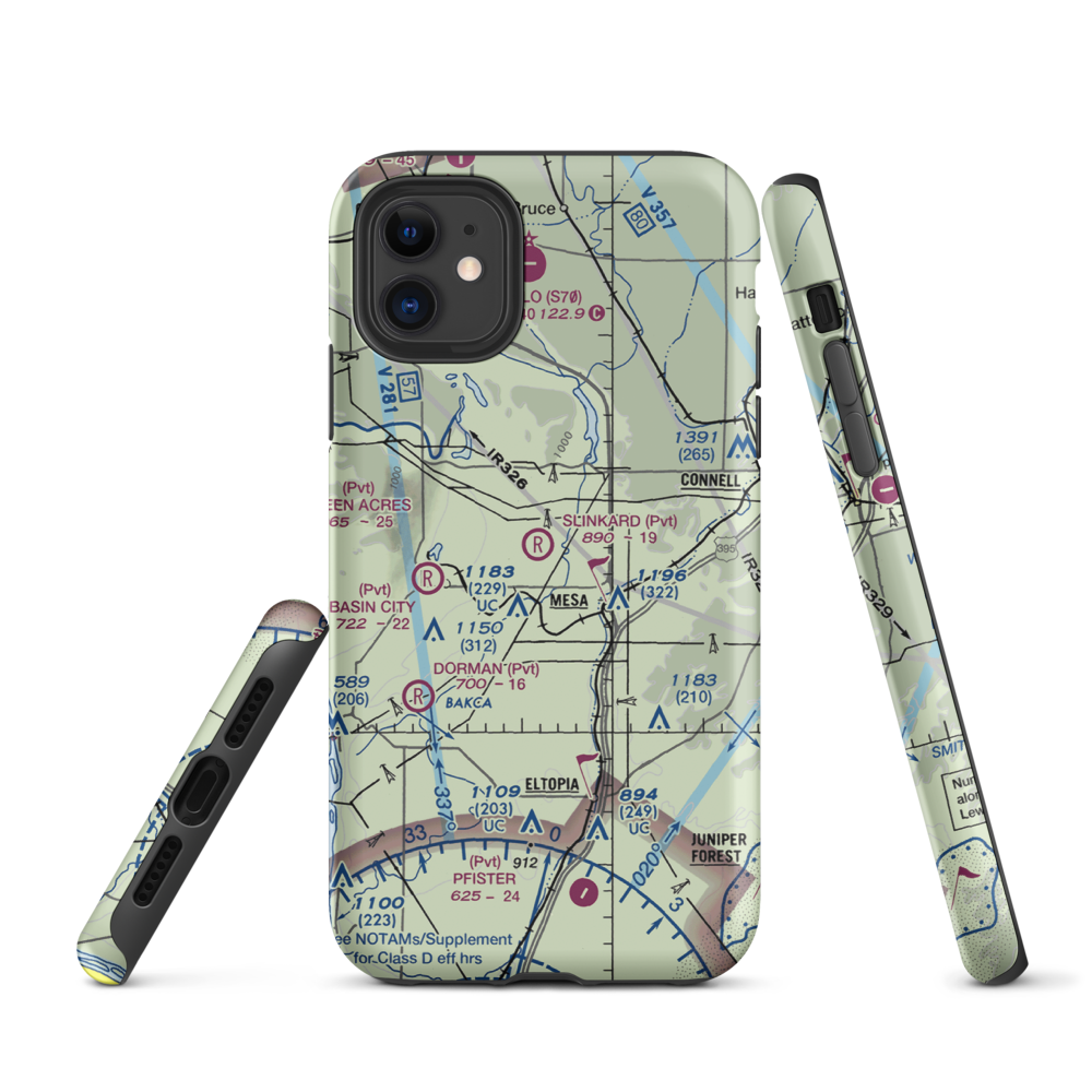Slinkard Airfield (WN31) VFR Sectional  Tough iPhone Case iPhone 11 model shown