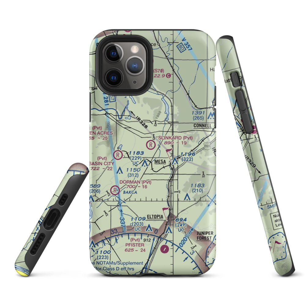 Slinkard Airfield (WN31) VFR Sectional  Tough iPhone Case iPhone 11 Pro model shown