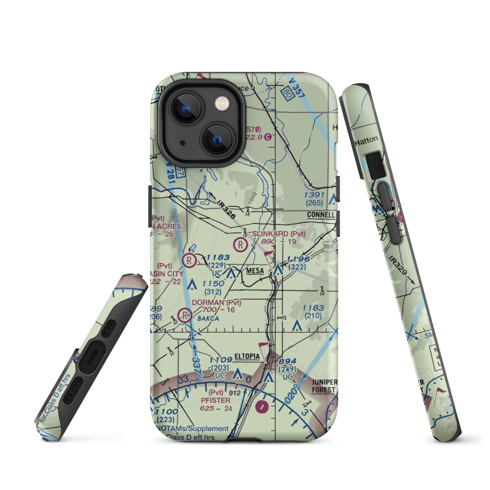 Slinkard Airfield (WN31) VFR Sectional  Tough iPhone Case iPhone 14 model shown