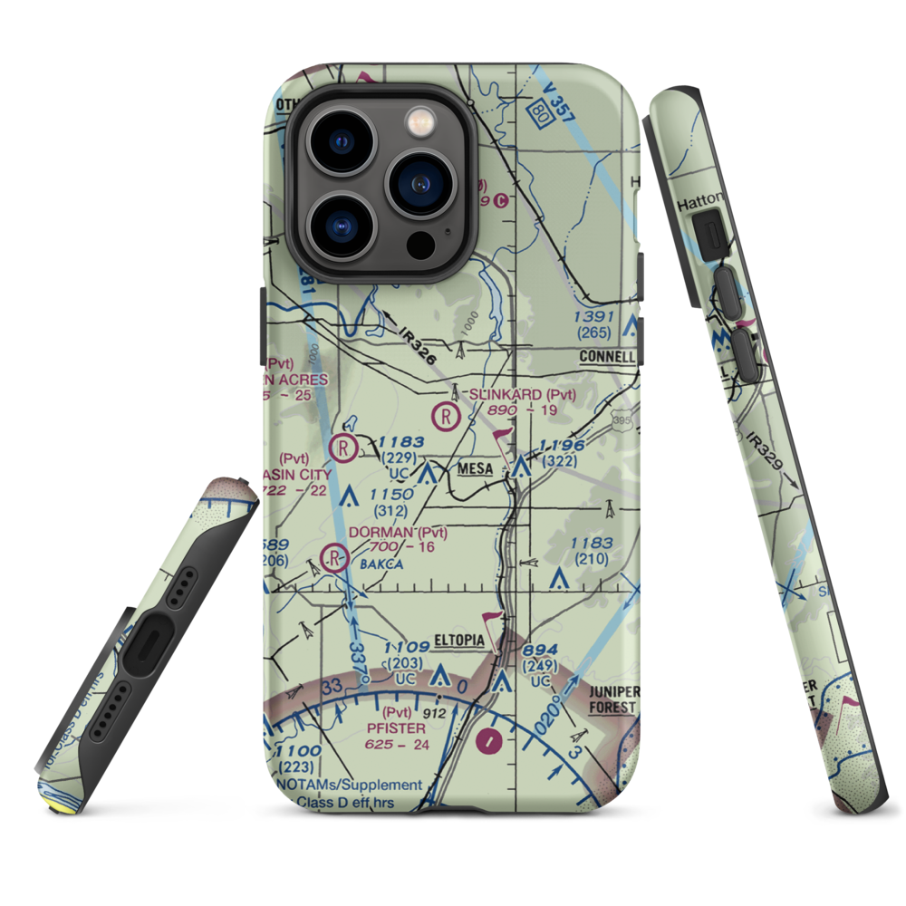 Slinkard Airfield (WN31) VFR Sectional  Tough iPhone Case iPhone 14 Pro Max model shown