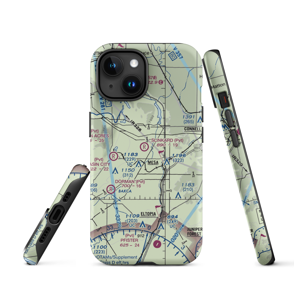 Slinkard Airfield (WN31) VFR Sectional  Tough iPhone Case iPhone 15 model shown