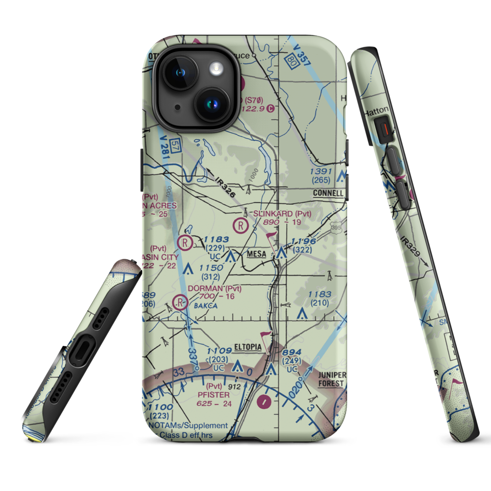 Slinkard Airfield (WN31) VFR Sectional  Tough iPhone Case iPhone 15 Plus model shown