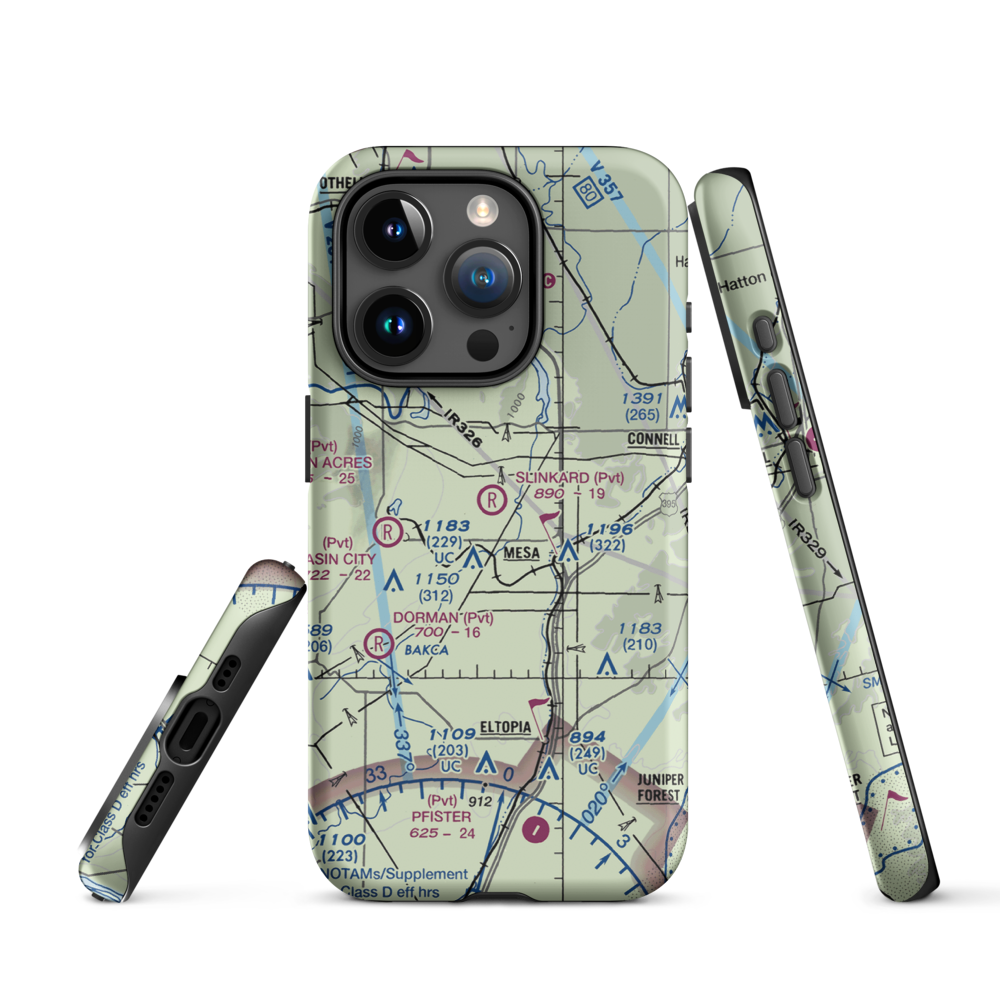 Slinkard Airfield (WN31) VFR Sectional  Tough iPhone Case iPhone 15 Pro model shown