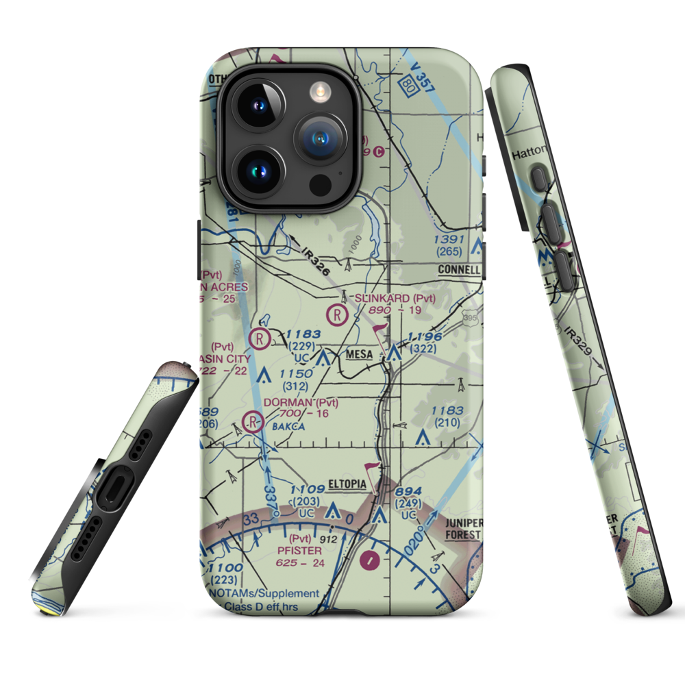 Slinkard Airfield (WN31) VFR Sectional  Tough iPhone Case iPhone 15 Pro Max model shown