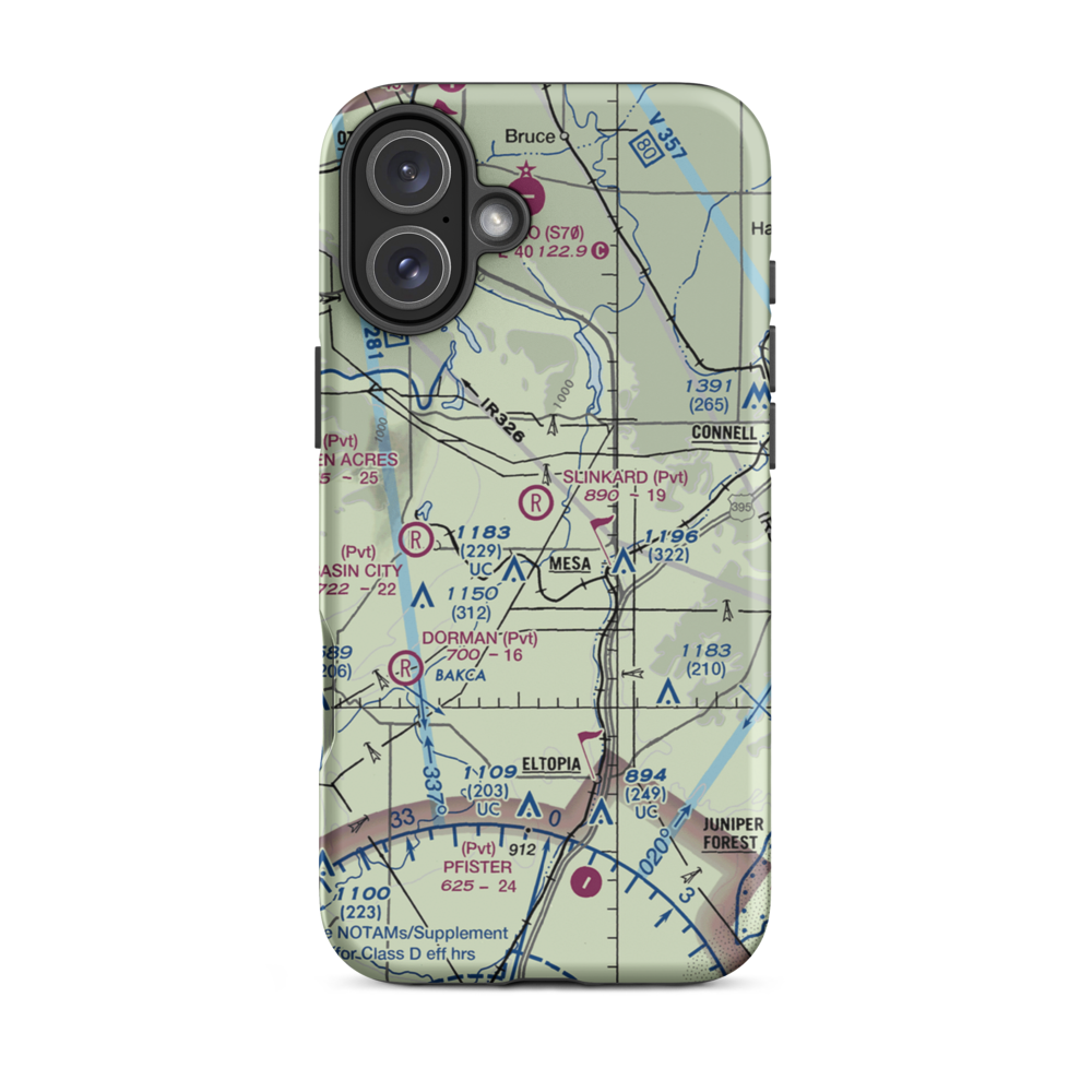 Slinkard Airfield (WN31) VFR Sectional  Tough iPhone Case iPhone 16 Plus model shown