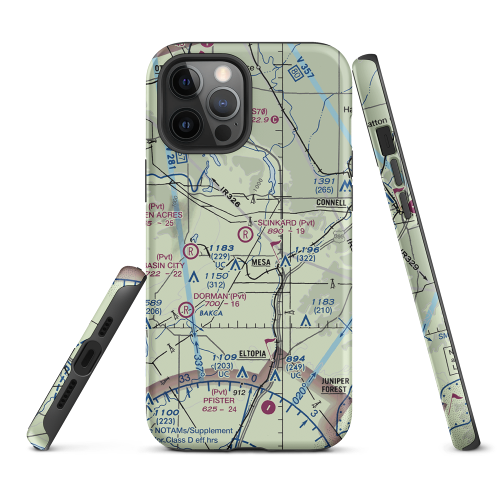Slinkard Airfield (WN31) VFR Sectional  Tough iPhone Case iPhone 12 Pro Max model shown