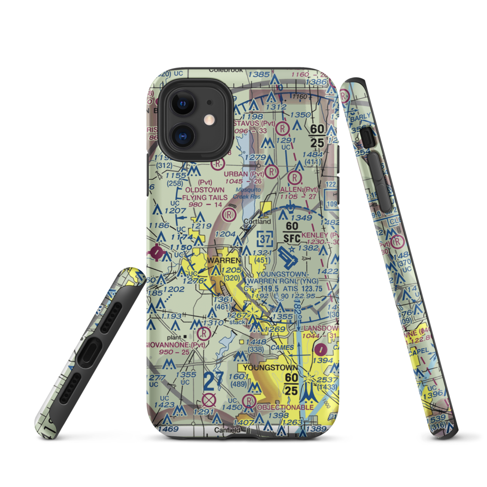 Sloas Airport (80OH) VFR Sectional  Tough iPhone Case iPhone 11 model shown