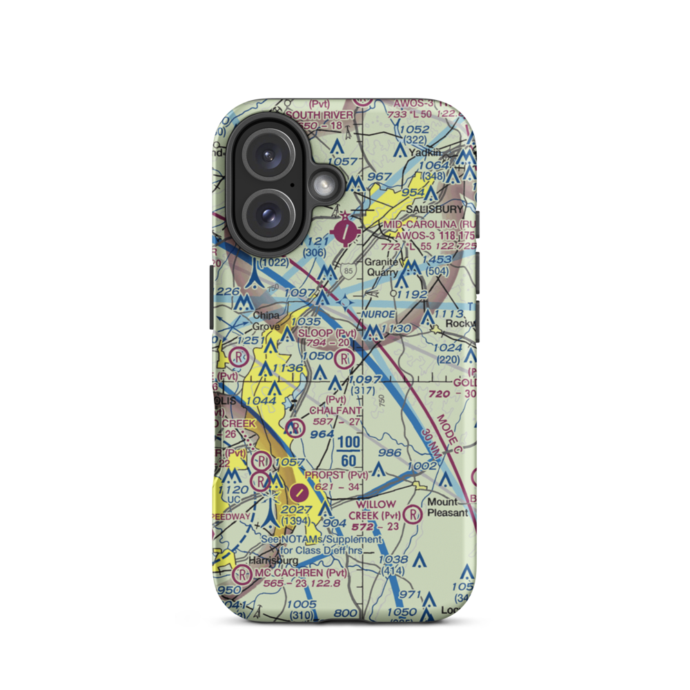 Sloop Airport (41NC) VFR Sectional  Tough iPhone Case iPhone 16 model shown