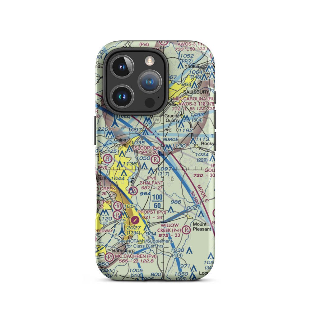 Sloop Airport (41NC) VFR Sectional  Tough iPhone Case iPhone 16 Pro model shown