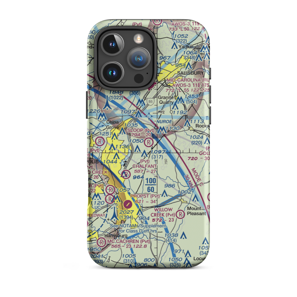 Sloop Airport (41NC) VFR Sectional  Tough iPhone Case iPhone 16 Pro Max model shown